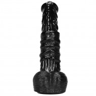 rubber dildo 10 inch blue