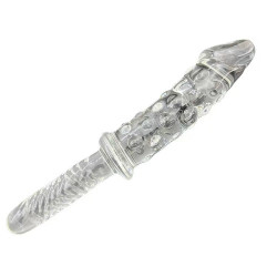 safety spiked glass dildo sword with handle
