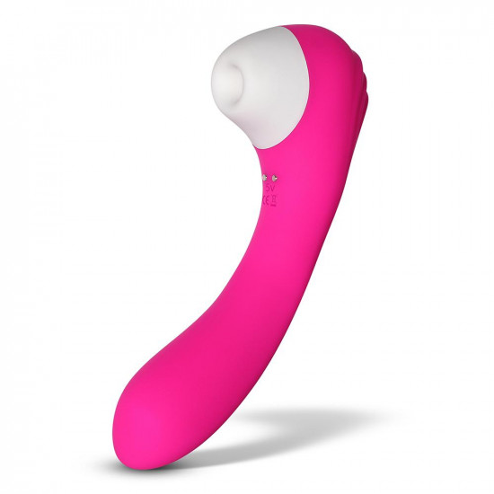 savor - air pulse clit stimulator with vibrating dildo