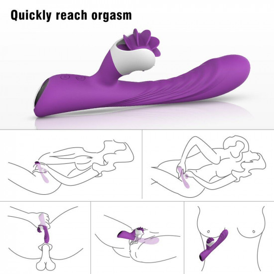 s-hande s076 tongue licking vibrating revolving vibrator sex toy