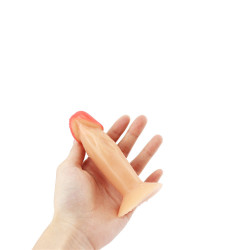 short rough flesh colored dildo