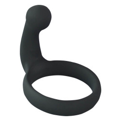 silicone penis ring with anal plug sex toy for men prostate massaging