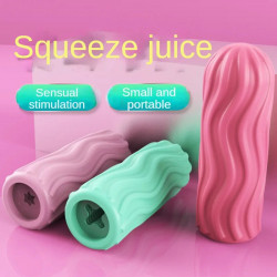 silicone pocket pussy male masturbation cup - realistic vagina blowjob sex toy for men