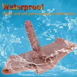 silicone wearable strap-on hollow dildo panties