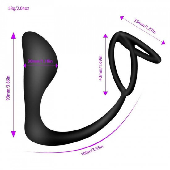 silicone anus expander g-spot massaging butt plug for gay