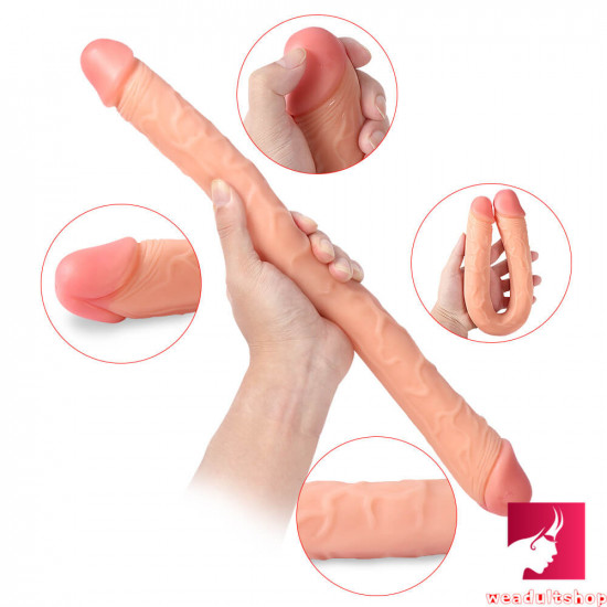 silicone double dildo u shaped interactive long dildo