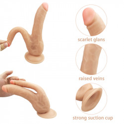 flesh colored dildo double skeleton dildo for lesbian