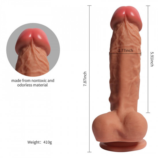 silicone double layer dildo flesh colored dildo