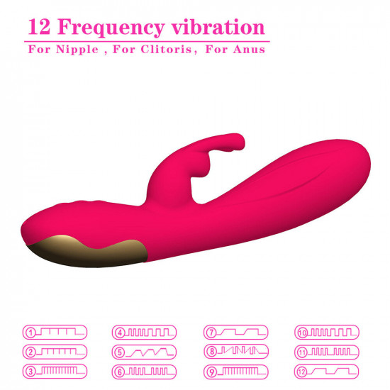 silicone g spot stimulating usb charging rabbit vibrator