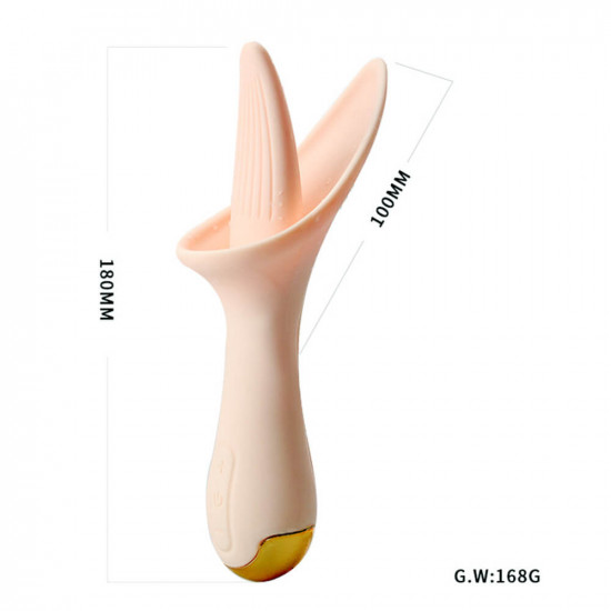 silicone long tongue clit licking vibrator for women