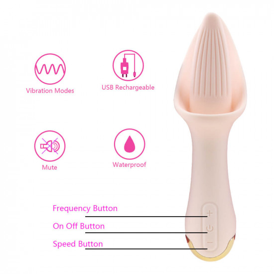 silicone long tongue clit licking vibrator for women