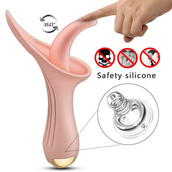 silicone tongue vagina 10 frequencies licking vibrator