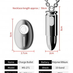 silver bullet necklace hidden vibrator sex toy
