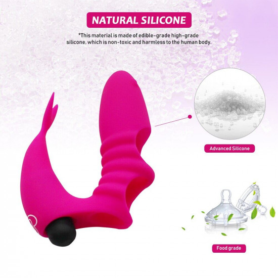 single frequency vibrating figure glove silicone vibrator for anus vagina