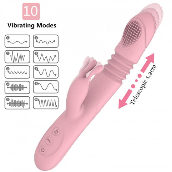 smart heating thrusting rabbit vibrator for adult