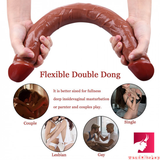 long skinny dildo smooth double soft silicone kiss sex toy