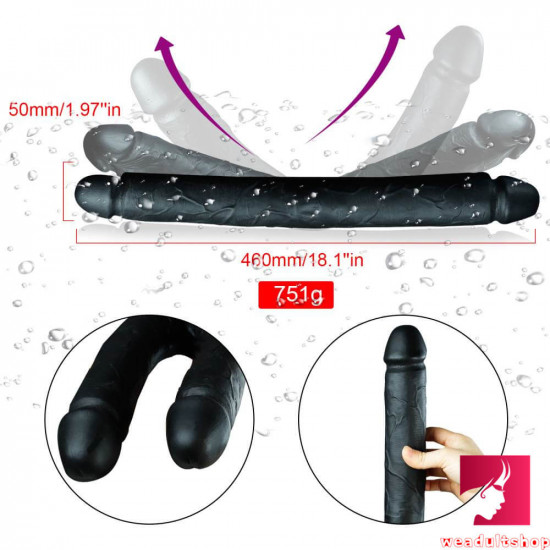 long skinny dildo smooth double soft silicone kiss sex toy