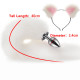 soft cat ears fox tail anal plug with cute cosplay accessories