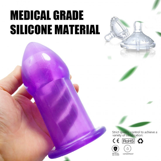 soft silicone 5 size hollow butt plug anal sex toy