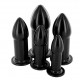 soft silicone 5 size hollow butt plug anal sex toy