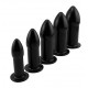 soft silicone 5 size hollow butt plug anal sex toy