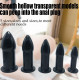 soft silicone 5 size hollow butt plug anal sex toy