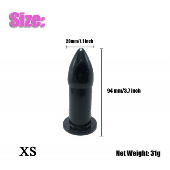 soft silicone 5 size hollow butt plug anal sex toy