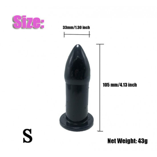 soft silicone 5 size hollow butt plug anal sex toy