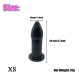 soft silicone 5 size hollow butt plug anal sex toy