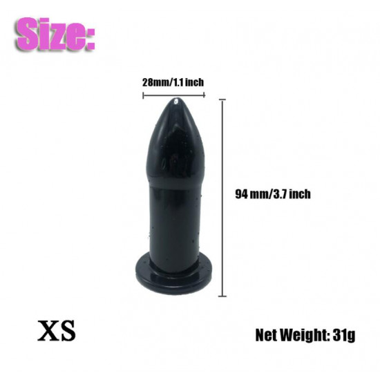 soft silicone 5 size hollow butt plug anal sex toy