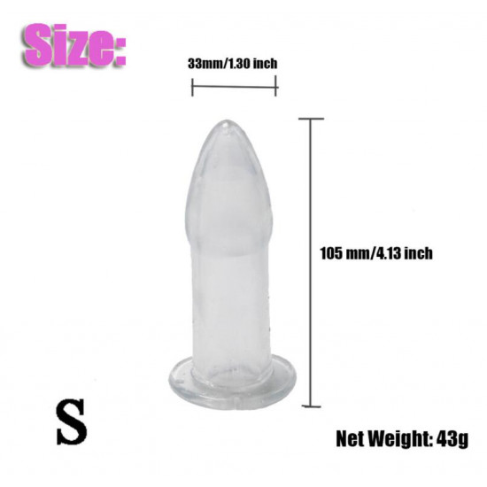 soft silicone 5 size hollow butt plug anal sex toy