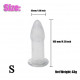 soft silicone 5 size hollow butt plug anal sex toy