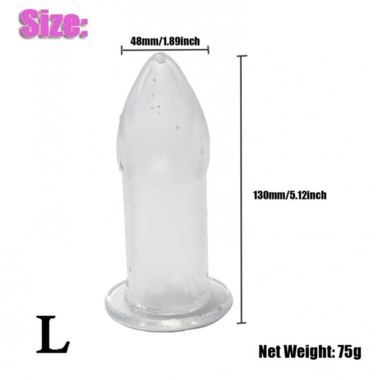 soft silicone 5 size hollow butt plug anal sex toy