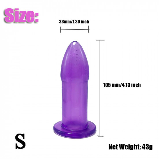 soft silicone 5 size hollow butt plug anal sex toy