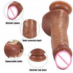 squirting realistic dildo anal butt plug - silicone vaginal prostate massage sex toy for women