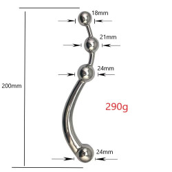 stainless steel bead prostate metal dildo