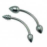 stainless steel double head anal metal dildo