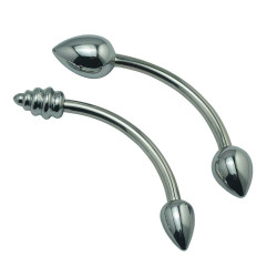 stainless steel double head anal metal dildo