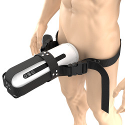 strap-on male masturbator blowjob machine - vacuum oral sucking vibrating sex toys for men