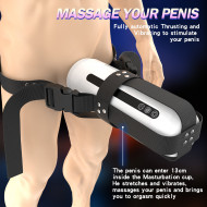 strap-on male masturbator blowjob machine - vacuum oral sucking vibrating sex toys for men