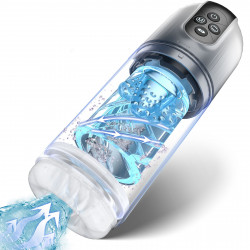 strapon adult stroker blowjob machine - harness sucking male masturbator penis massage vibrator
