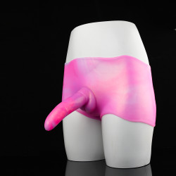 strapon pink dildo pants - stretchy box brief sex toys for women lesbian pegging sexual