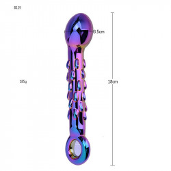 studded dildo purple glass g-spot anal