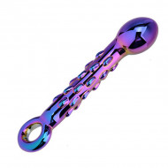 studded dildo purple glass g-spot anal