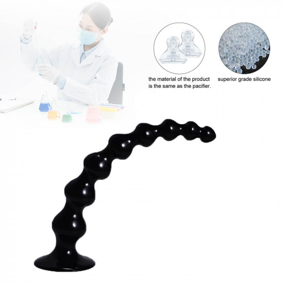 super long soft big anal beads with suction cup for prostate massaging