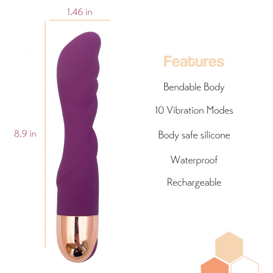 madison - bendable vibrating dildo 7 inch