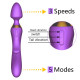 three heads vibration heating usb rechargeable massage vibrator