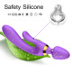 three heads vibration heating usb rechargeable massage vibrator