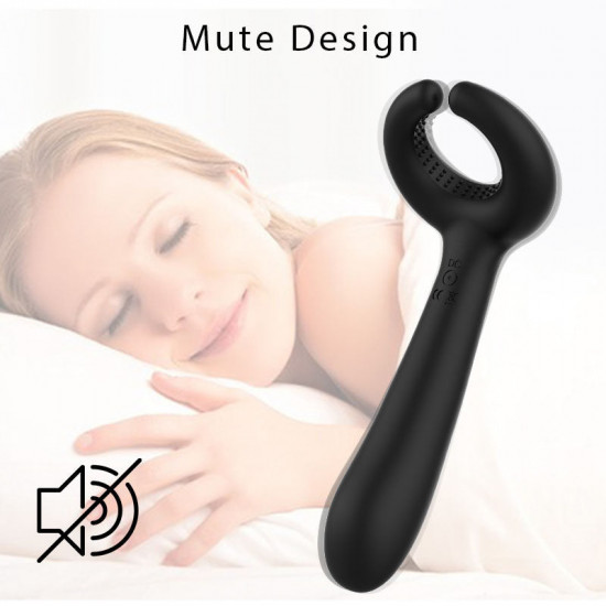 three motors vibrating cock ring massaging vibrator