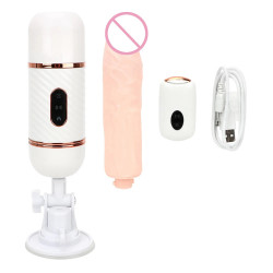 thrusting dildo sex machine - remote control suction cup vibrator telescopic female sex toys